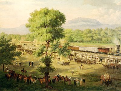 Ferrovia nella valle del Messico, 1869 da Luiz Coto